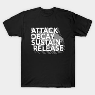 Attack, Decay, Sustain, Release Synthesizer Pixel Design T-Shirt